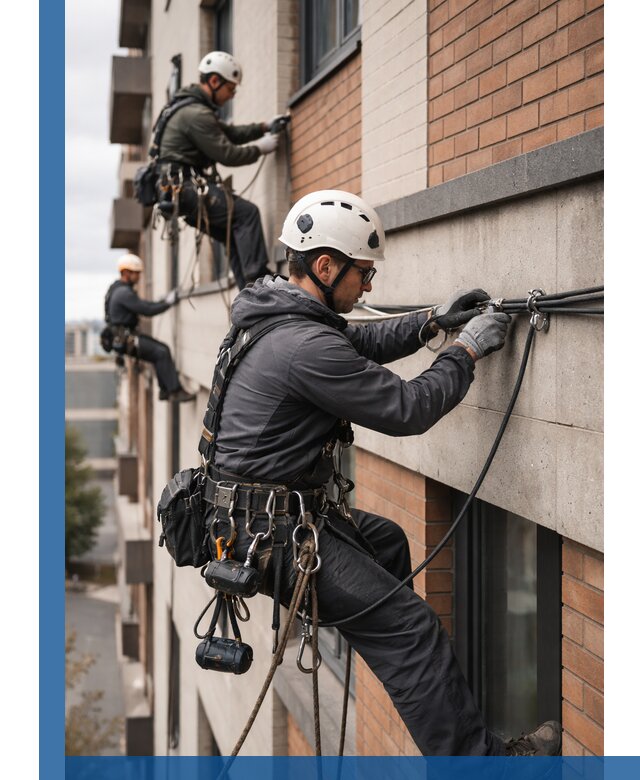 Крепление кабеля на фасаде монтаж и крепеж в Ижевске