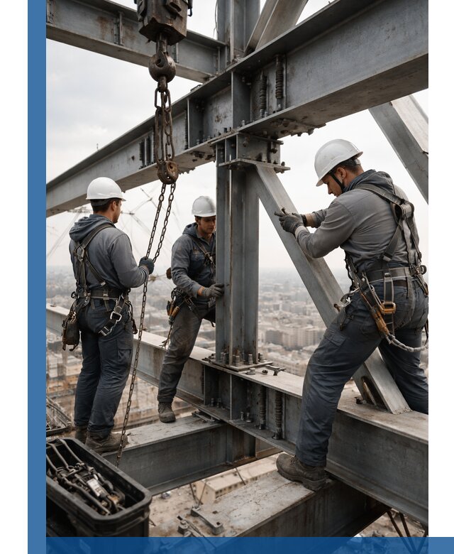 Профессиональный монтаж металлоконструкций на высоте в Ижевске