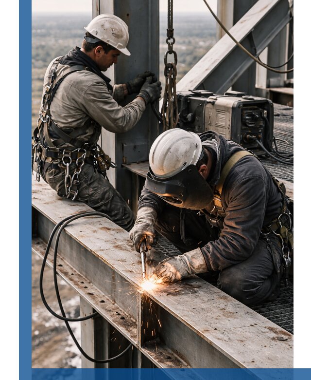 Высотные сварочные работы в Ижевске для промышленных объектов