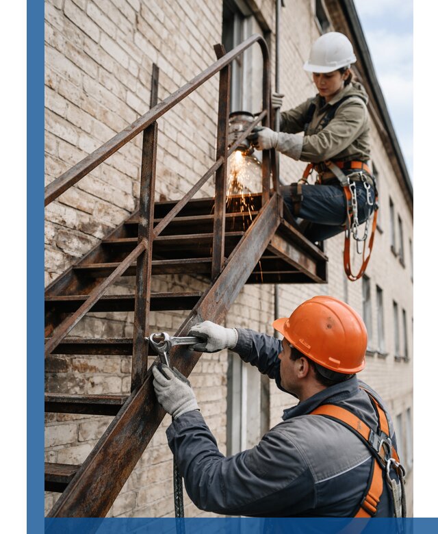Ремонт и восстановление пожарных лестниц с выездом в Ижевске