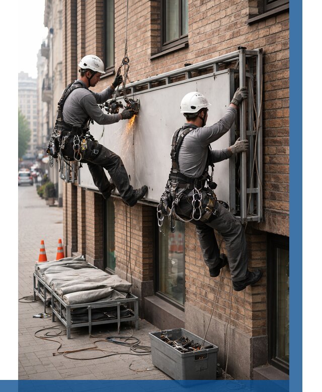 Демонтаж рекламной вывески в Ижевске от 6752 р. | ВЫСОТНИК-Жвс