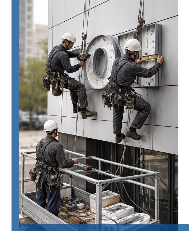 Профессиональный монтаж световых букв в Ижевске под ключ