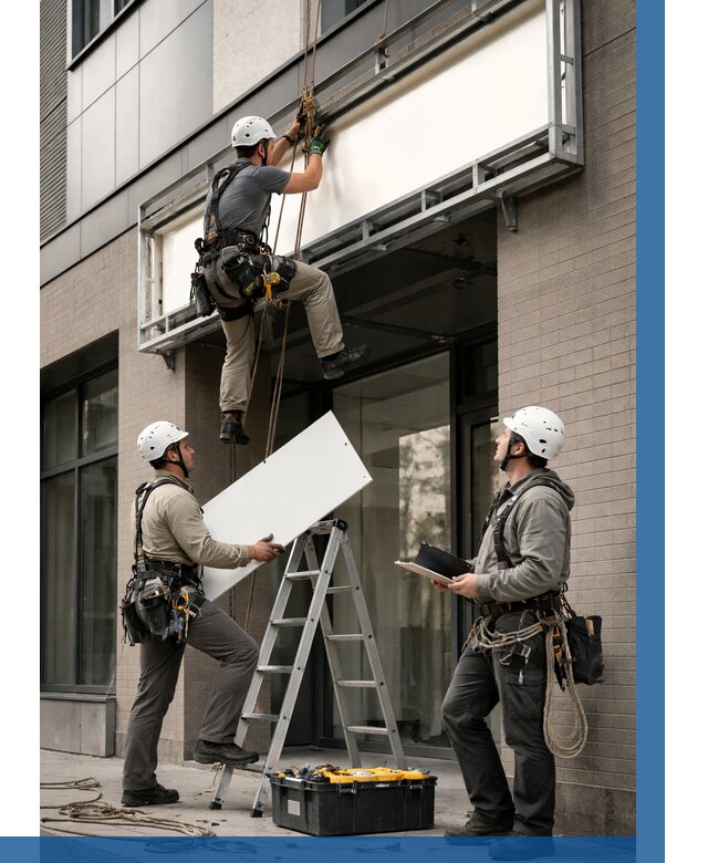 Монтаж светового короба в Ижевске от 6752 р. | ВЫСОТНИК-Жвс