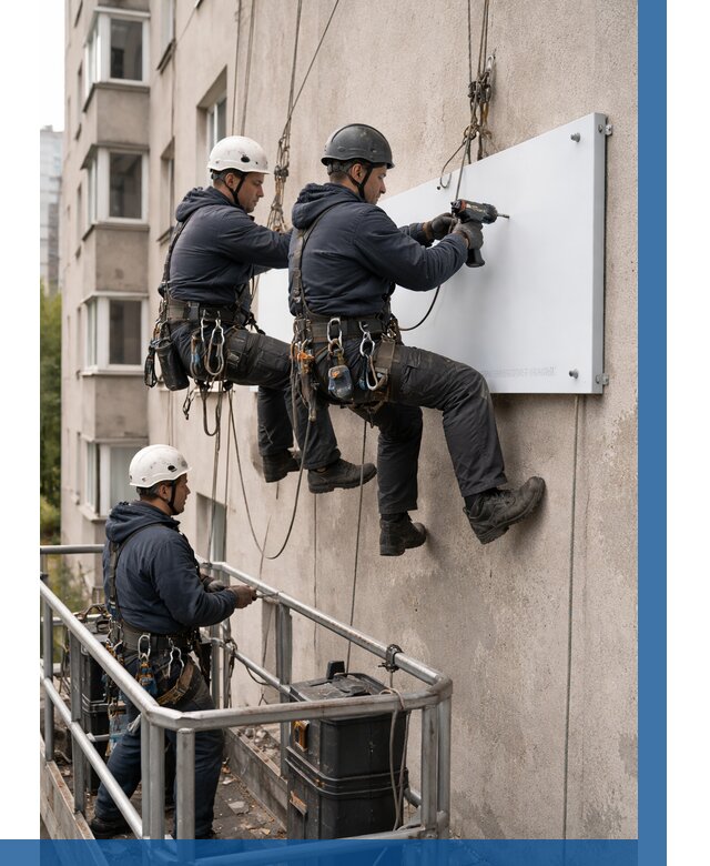 Монтаж табличек и указателей в Ижевске от 3635 р. | ВЫСОТНИК-Жвс