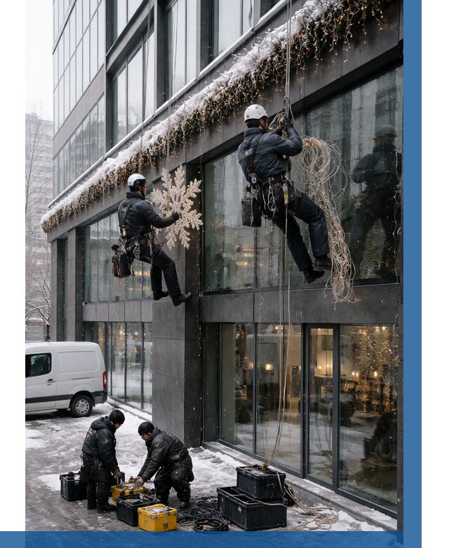 Демонтаж новогоднего оформления в Ижевске от 5713 р. | ВЫСОТНИК-Жвс