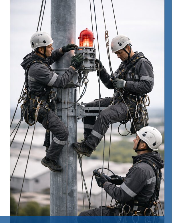 Монтаж заградительных огней в Ижевске от 8829 р. | ВЫСОТНИК-Жвс