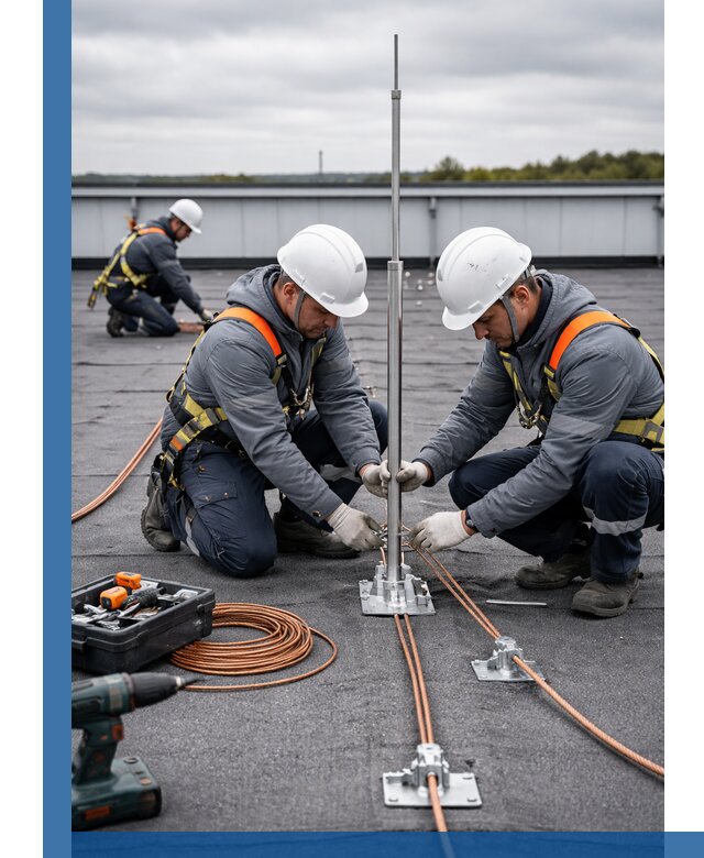 Монтаж молниезащиты на кровле в Ижевске под ключ с гарантией