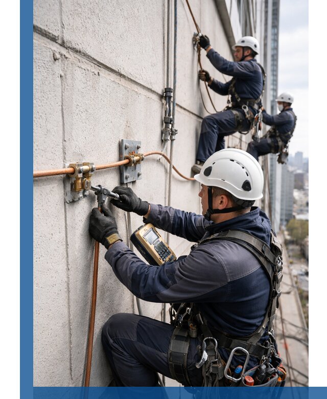 Монтаж системы заземления здания и молниезащиты в Ижевске