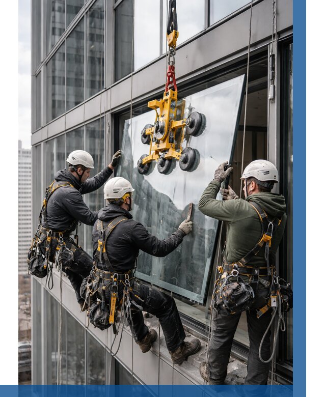 Фасадное остекление зданий под ключ в Ижевске от 10387 р. | ВЫСОТНИК-Жвс