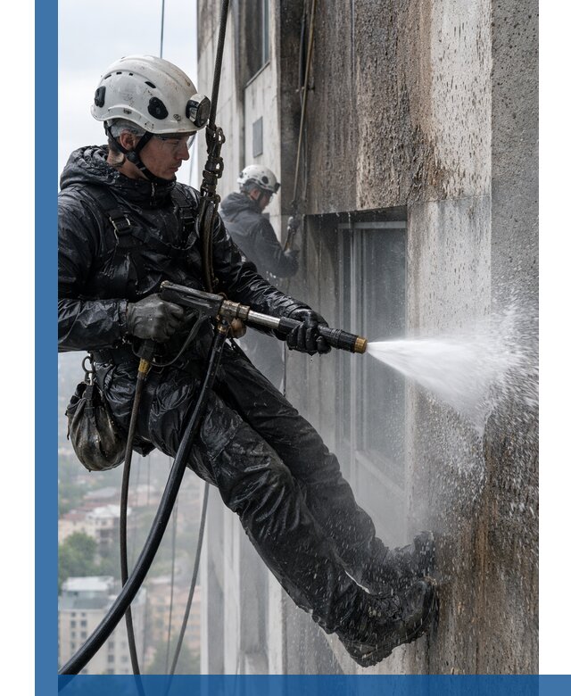 Гидроструйная очистка фасадов и конструкций в Ижевске