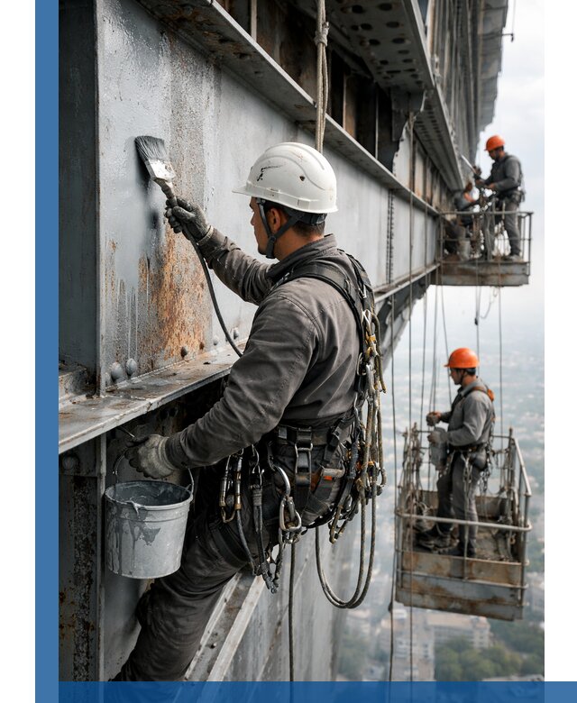 Покраска металлоконструкций на высоте в Ижевске профессионально