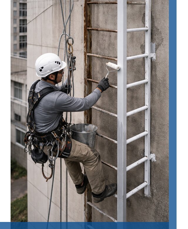 Покраска пожарных лестниц в Ижевске от 4674 р. | ВЫСОТНИК-Жвс