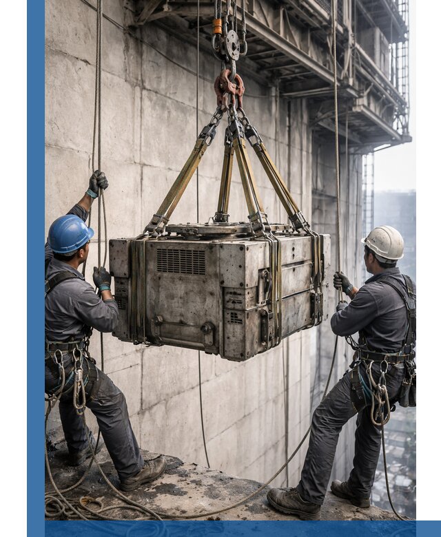 Такелажные работы на высоте, подъем и монтаж грузов в Ижевске