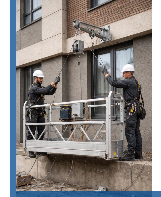 Монтаж и подъем фасадной люльки в Ижевске с гарантией безопасности