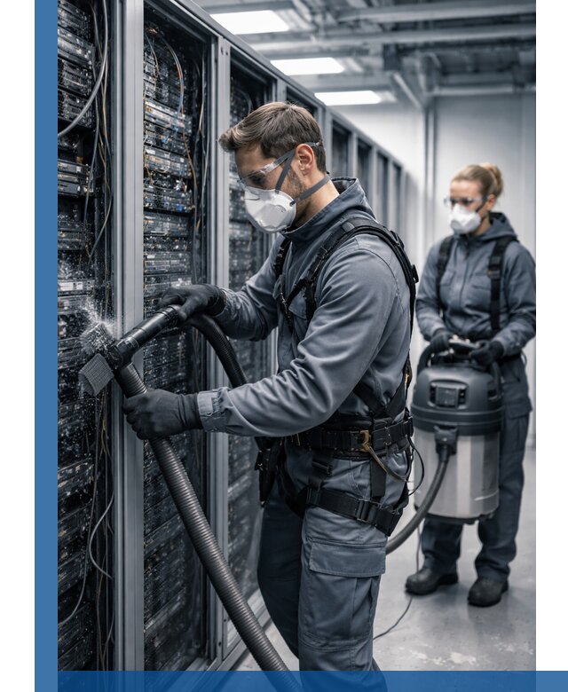 Обеспыливание серверной комнаты в Ижевске, профессиональная очистка