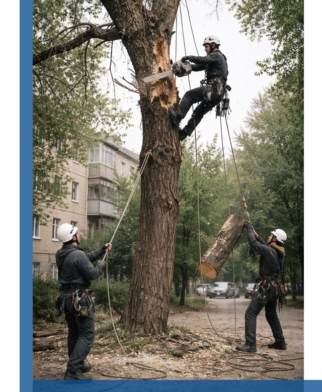 Срочное удаление аварийных деревьев в Ижевске с гарантией безопасности