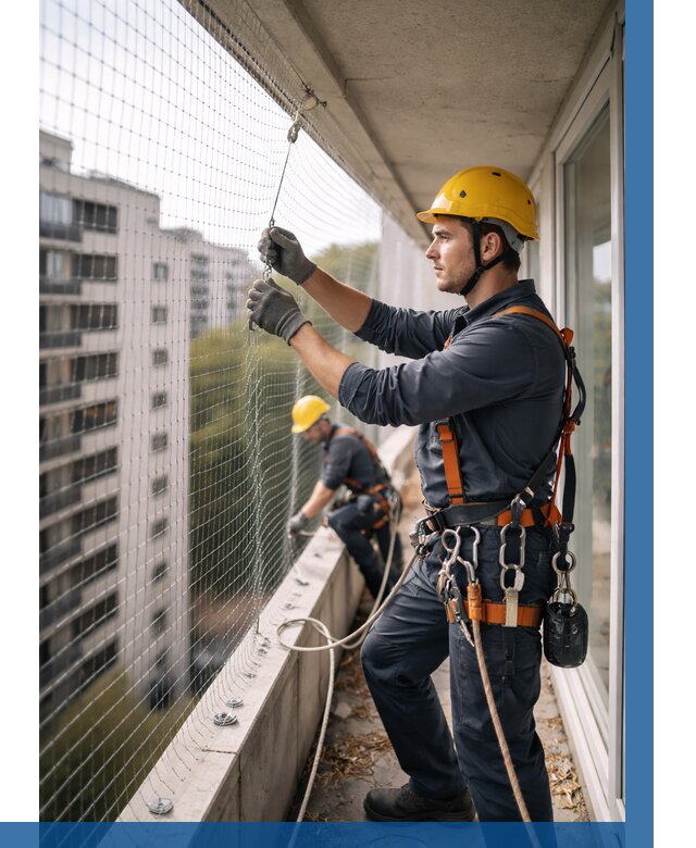 Монтаж сетки от птиц в Ижевске от 4674 р. | ВЫСОТНИК-Жвс