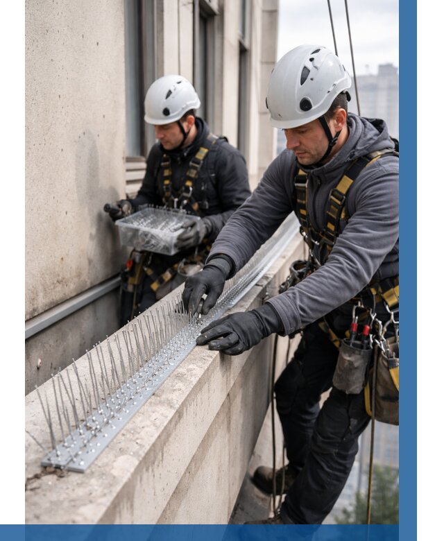 Установка шипов от птиц в Ижевске от 883 р. | ВЫСОТНИК-Жвс